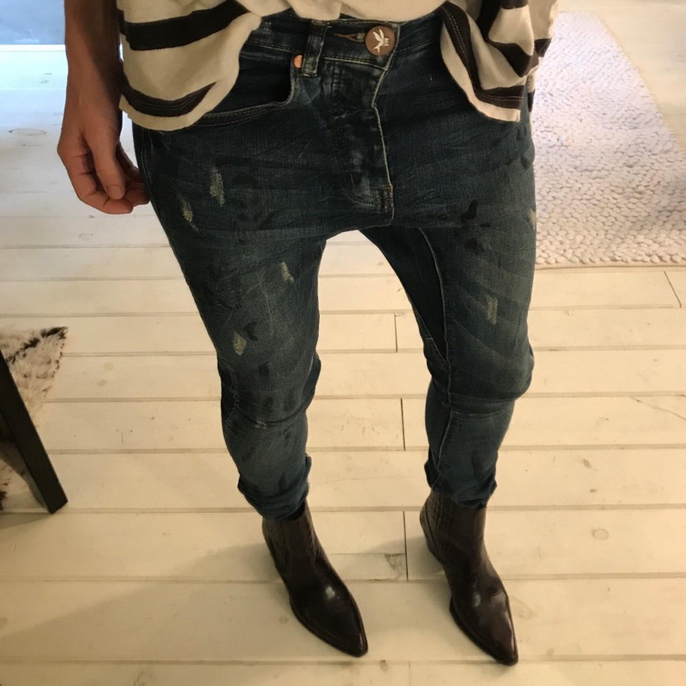 One Teaspoon drop crotch skinny jeans